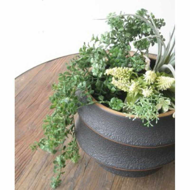 プランター 植木鉢 おしゃれ 観葉植物 陶器 多肉植物 室内 ブラック 通販 Lineポイント最大3 0 Get Lineショッピング