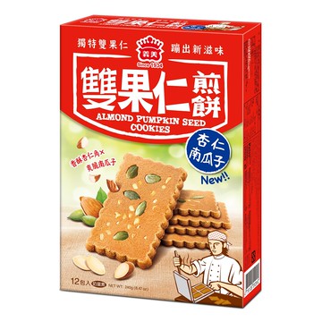 義美雙果仁煎餅(杏仁南瓜子)240g
