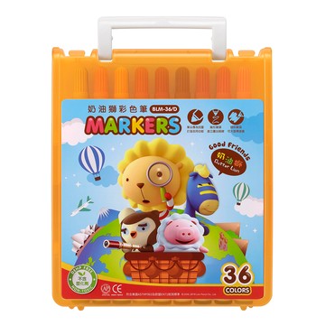 奶油獅探索繽紛彩色筆36色