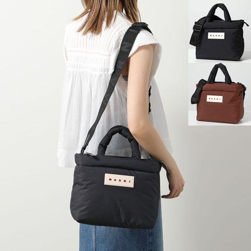 MARNI マルニ ショルダーバッグ BMMP0131U2 BMMP0131U3 P6460 レディース ミニトート ハンドバッグ ラバーロゴパッチ  クロスボディ カラー2色 | LINEブランドカタログ