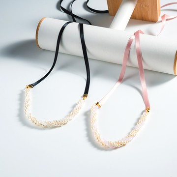 緞帶層語鍊(J052L6U07BN) - JUJURY