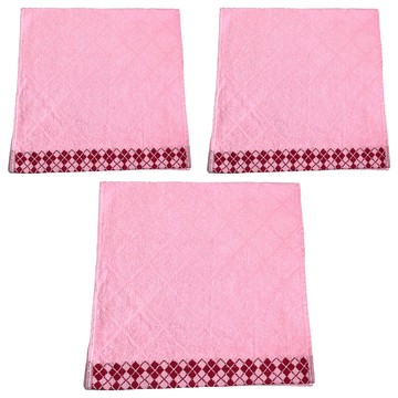 LIFE 來福牌 英式格調毛巾  粉色  3條