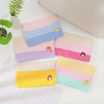童羽毛條紋公主刺繡圍脖-多色任選