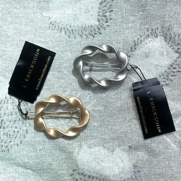 美國 L. Erickson 金屬扭結髮夾 髮飾 飾品【南風百貨】