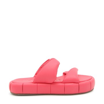 Themoire - Raspberry Faux Leather Phoenix Flats