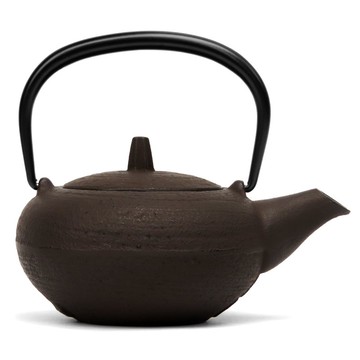 岩鑄 南部鐵器 茶壺 3型圓鐵肌 0.3L 深褐色 日本製