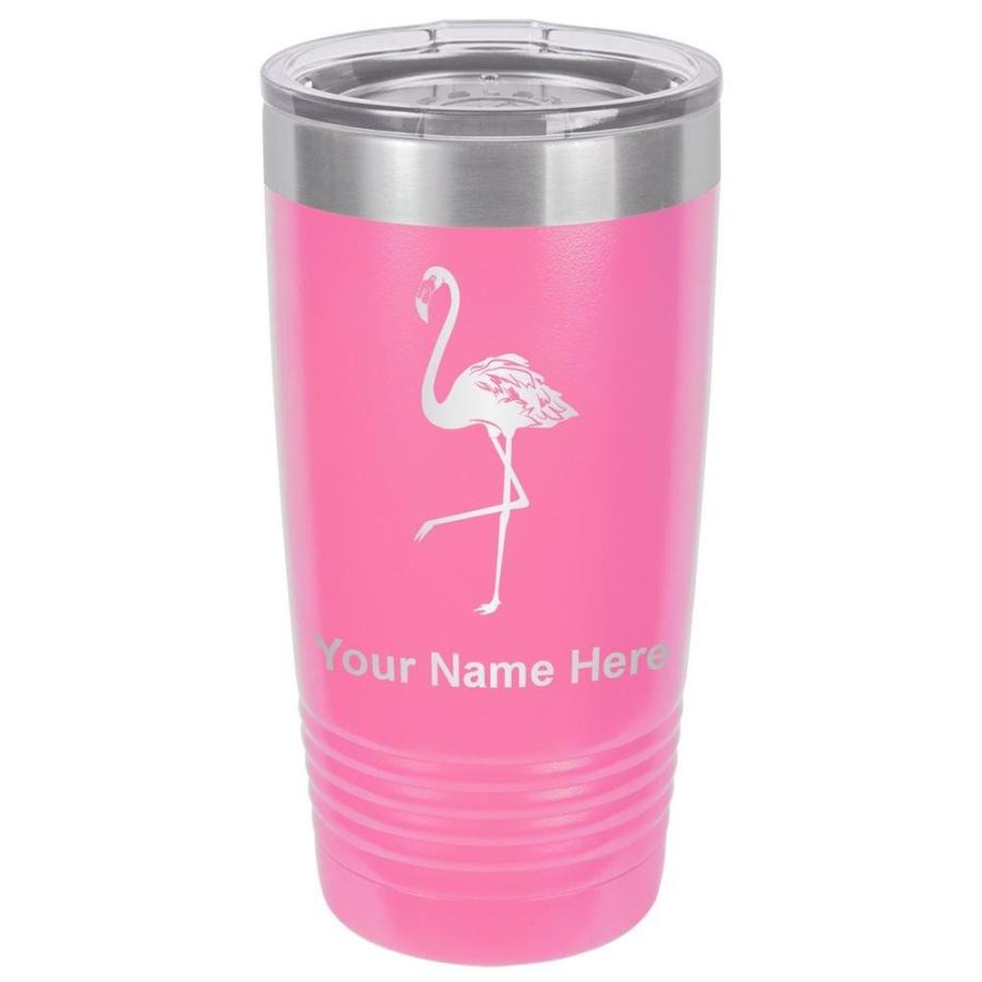 LaserGram 20oz Vacuum Insulated Tumbler Mug, Flamingo, Personalized Engravi