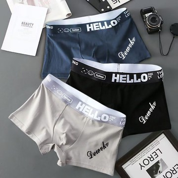 ✨壹灣出貨✨新款男士內褲莫代爾抗菌男生四角褲頭青少年潮流個性平角褲衩男款