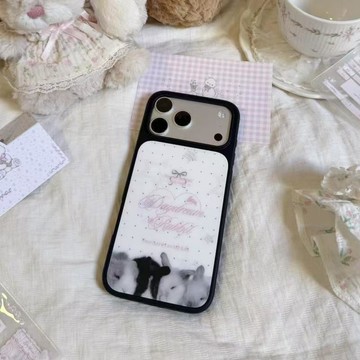 ✨蘋果18pro手機保護殼✨古早白兔iPhone18ProMax手機殼1817promax玻璃殼16PRO15PRO14