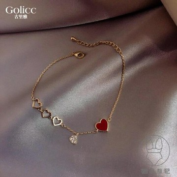 桃心手鏈女手環簡約小眾設計閨蜜信物手飾【倪醬小鋪】