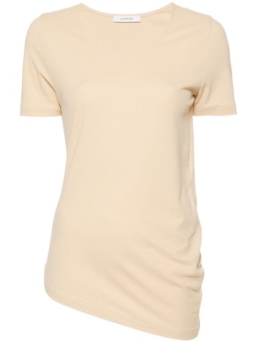 LEMAIRE - round-neck cotton T-shirt - women - Cotton - XS - Neutrals
