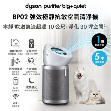 【戴森 Dyson】🎁生日禮物👩‍❤️‍👨一級能效 BP02 強效極靜抗敏空氣清淨機(送活性碳濾網+寵物濾網單盒2入組)