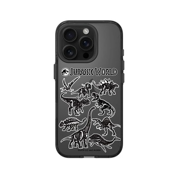 iPhone 16 Pro Clear (相機按鈕) 酷墨灰 - Jurassic Park/ Jurassic World - 侏羅紀世界板畫
