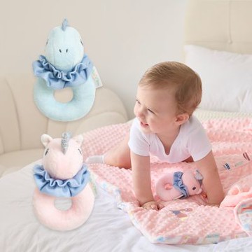 奇哥 豆趣手搖鈴 13×8cm(手搖鈴 安撫玩具 玩具 新生兒 寶寶玩具 嬰兒玩具)