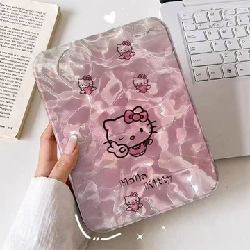 臺灣+免運✨鏡子 化妝鏡新品水波紋Kitty蠶絲紋高清摺疊化妝鏡 學生宿舍家用辦公室桌面鏡