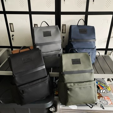 台灣現貨 潮流防潑水防刮耐磨雙肩後背包〈4色可選〉休閒旅行包 登山後背包 旅行後背包 健行背包 大容量後背包
