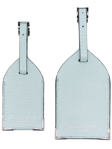 Aspinal Of London - luggage tags pool set - women - Calf Leather - One Size - Blue