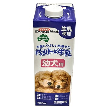 DoggyMan 多格漫 澳洲犬用牛奶 幼犬用 1L  1個  1000ml  乳糖(生乳)、無脂乳清粉、水、植物油(大豆油、米糠油)、乳酸菌、多聚果糖、乳化剤(cmc)、香料、保存料(so2)、(甘味料、漂白剤)