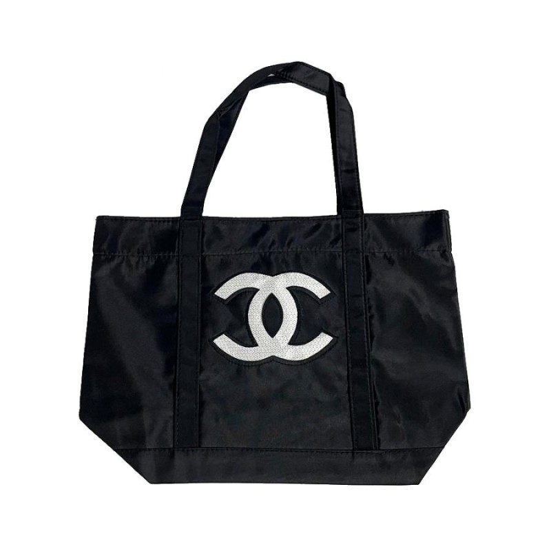 中も汚れがありますCHANEL トートバッグ　布　紺