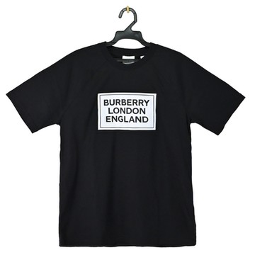 BURBERRY MARGOT 品牌LOGO印花短袖棉T(黑)