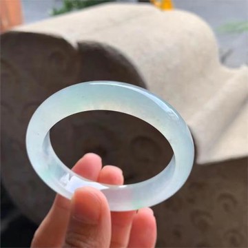 天然緬甸老坑翡翠手鐲女款a貨翡翠玉手環冰種白月光玉鐲時尚送禮