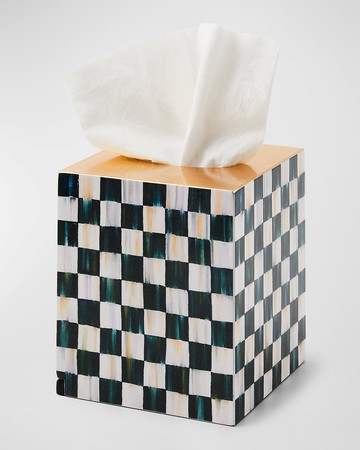 Courtly Check Lacquer Boutique Tissue Box Cover