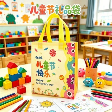 臺灣出貨✈️【可開發票】六一兒童節禮品袋幼兒園小學生日零食伴手禮袋61手提禮物手提袋子