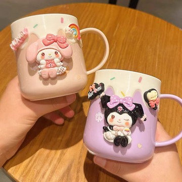 🔥熱銷新品🔥兒童牙刷杯 三麗鷗洗漱杯 男孩女孩刷牙杯子 寶寶漱口杯 美樂蒂庫洛米水杯