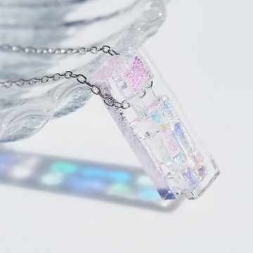 【獨一無二】櫻花玻璃(櫻花【迷你】)鍊式項鍊【可選棉線、銀925】【接單訂製】