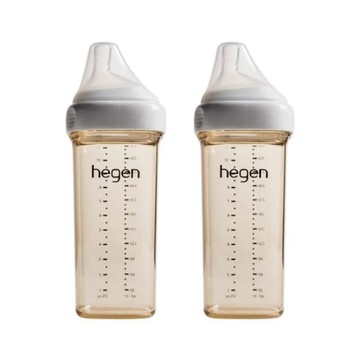 麗兒采家 新加坡 hegen 金色奇蹟PPSU多功能方圓型寬口奶瓶 330ml(兩入)