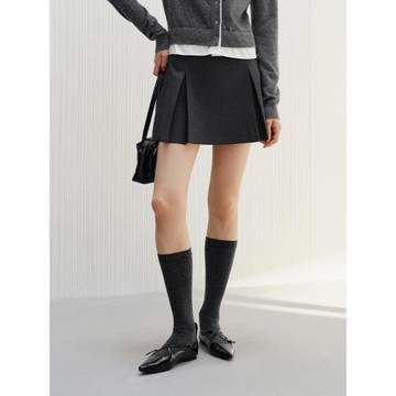 官方店艾諾絲2025春季新品腰帶A字百搭半身裙短裙女50123503