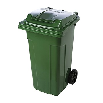 KEYWAY環保社區輪式垃圾桶120L/PSW1201/綠/個