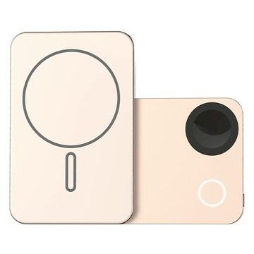 SHOWHAN 磁吸三用 旋轉支架無線充行動電源 5000mAh  沙漠金  SH-MW1