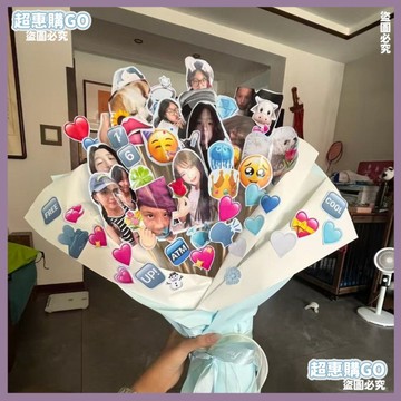 💐畢業花束💐來圖照片花束情侶閨蜜生日禮物送男友紀念日永生花情人節畢業禮物 RUMU