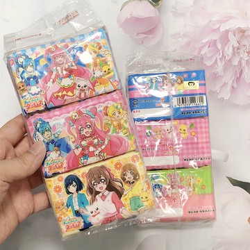 日本直送 美味派對光之美少女 袖珍面紙6包入 日本製