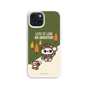 iPhone 15 SolidX 白 - 爽爽貓 Song Song Meow by SECOND - 冒險爽爽貓