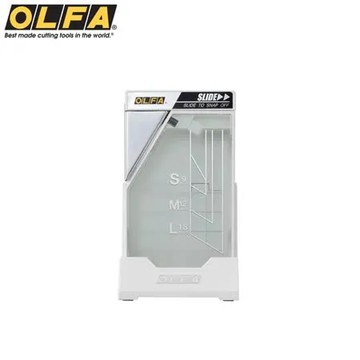 日本OLFA桌上型安全折刃器兼筆筒DC-6半自動折刀片器(45度30度刀片皆可;最大折刃寬度18mm)