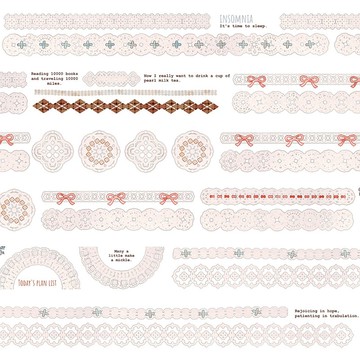 基礎蕾絲 造景 PET 和紙膠帶 長循環