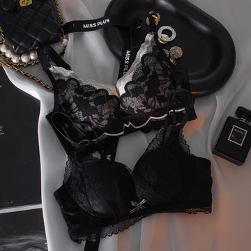 性感蕾絲內衣女無痕美背小胸聚攏無鋼圈收副乳防下垂純欲透氣文胸
