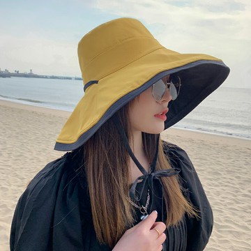 漁夫帽女防曬帽防紫外線春秋季韓版夏天時尚雙面日系潮太陽遮陽帽
