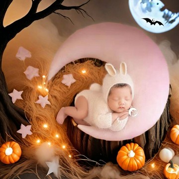 跨境聖誕節兒童攝影服裝寶寶拍照兔子造型衣服套裝+道具聖誕限定[萌寶童裝]可開發票