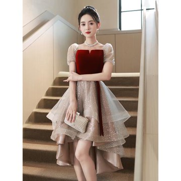 晚禮服成人禮宴會輕奢高端新娘結婚敬酒服小個子訂婚禮服裙女新款