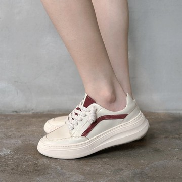 小蘇打厚底小白鞋-朝日紅茶