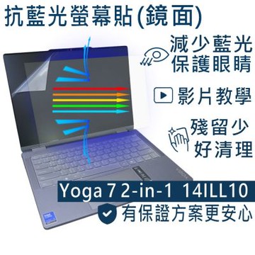 EZstick Lenovo Yoga 7 2-in-1 14ILL10 適用 防藍光螢幕貼 DIY包膜