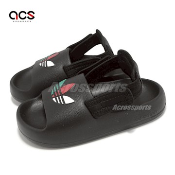 adidas 涼鞋 adiFom Adilette C 中童 黑 魔鬼氈 可拆式 緩衝 小朋友 休閒鞋 愛迪達 JP5526