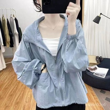 台出夏天外套 连帽衣女 防風外套 百搭薄外套 冰絲衣 涼感外套 騎車外套 透气开衫 釣魚服 防紫外綫上衣開衫