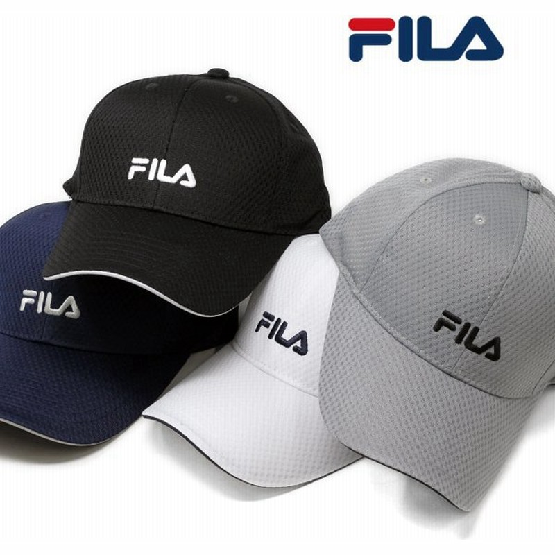 Fila キャップ メンズ メッシュキャップ フィラ ブランド スポーツ 帽子 ベースボールキャップ 吸汗速乾 フリーサイズ ホワイト ブラック ネイビー グレー 通販 Lineポイント最大0 5 Get Lineショッピング