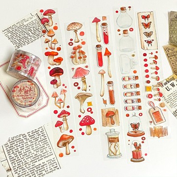 赤色標本 透明膠帶