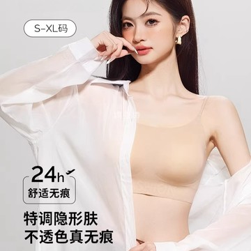 隱形 無痕內衣 U型 美背內衣 小胸 聚攏內衣 細肩帶 一體文胸 不透 膚色 粉底液內衣 小胸顯大 露背內衣 文胸