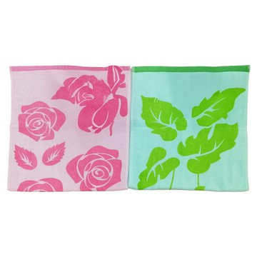 LIFE 來福牌 夏日風情印花超柔軟吸水面巾 2條 隨機顏色